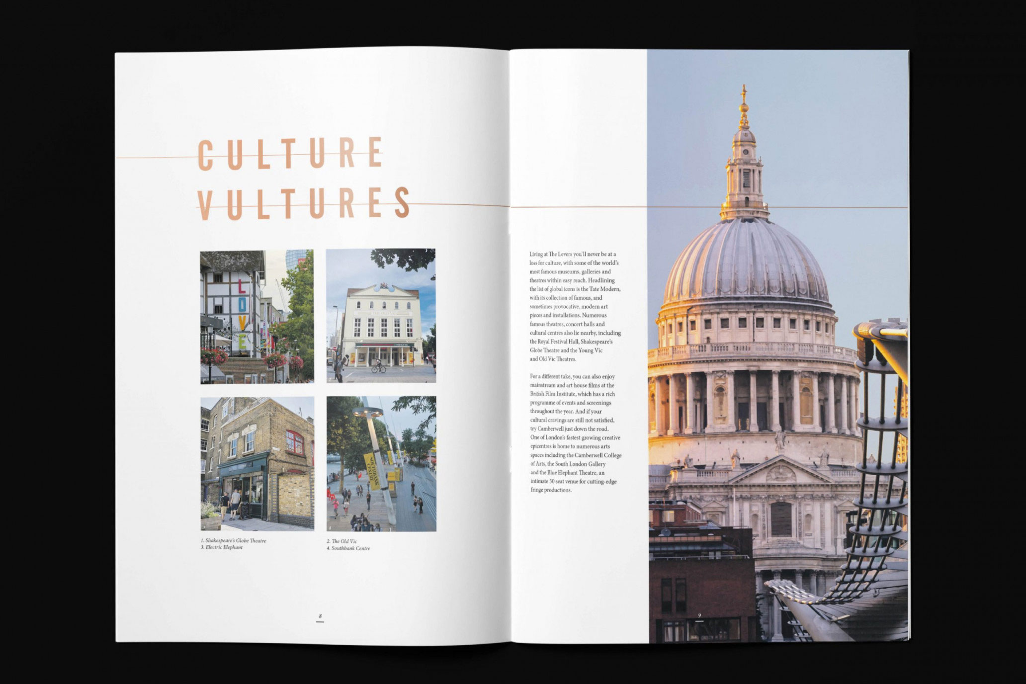 The Levers Brochure spread