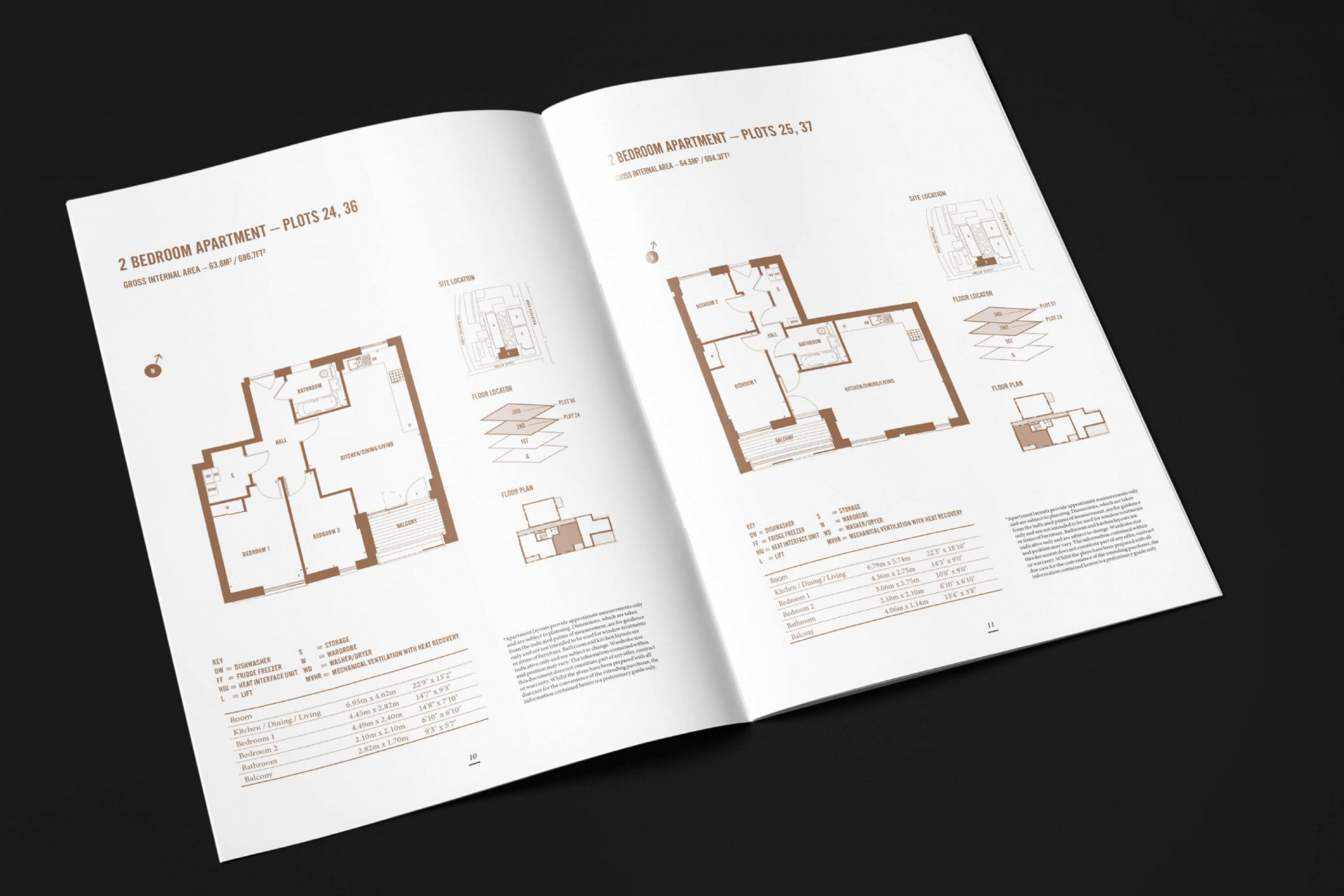 The Levers floorplans